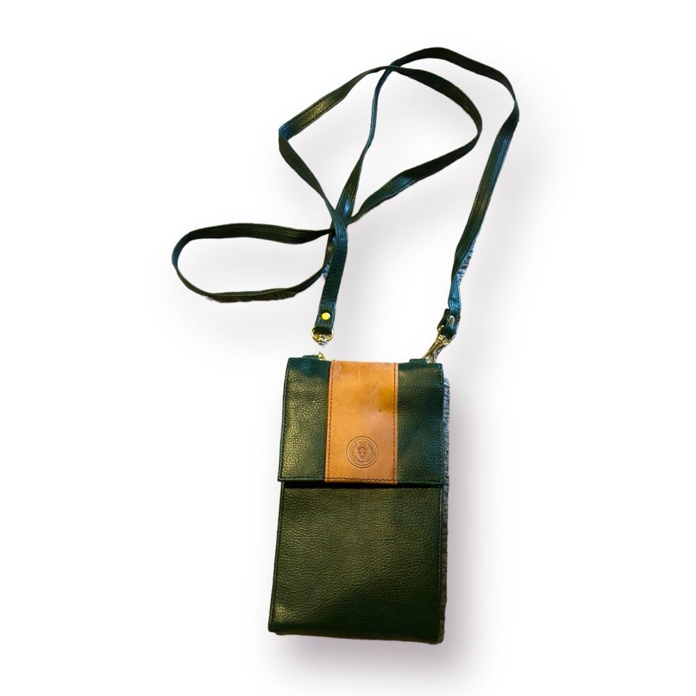 VTG Amity Macro Bag Faux Leather Green Crossbody Strap Wallet Purse